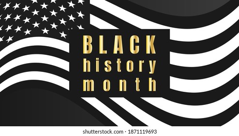 Black History Month background. Poster, card, banner