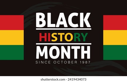 Black history month background Poster Vector illustration