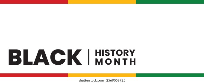 Black history month background template. Celebrated annually in February in the United States and Canada, in October in the United Kingdom. Banner, poster, card. Vector illustration