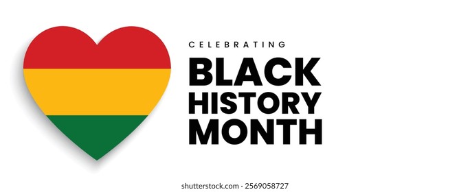 Black history month background template. Celebrated annually in February in the United States and Canada, in October in the United Kingdom. Banner, poster, card. Vector illustration