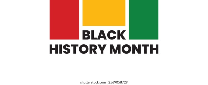 Black history month background template. Celebrated annually in February in the United States and Canada, in October in the United Kingdom. Banner, poster, card. Vector illustration