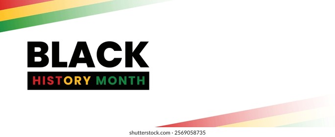 Black history month background template. Celebrated annually in February in the United States and Canada, in October in the United Kingdom. Banner, poster, card. Vector illustration