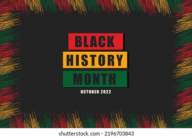 Black History Month Background. Vector Illustration Of Design Template For National Holiday. Annual Celebration In February In USA And Canada, October In UK Vector Illustration