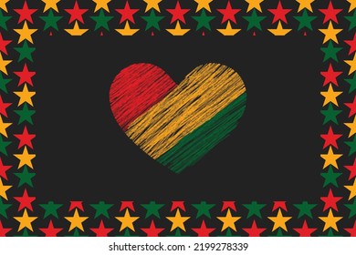 Black History Month background. Vector illustration of design template for national holiday. Annual celebration in february in USA and Canada