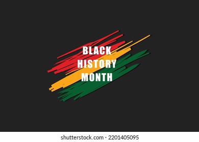 Black History Month Background. Vector Illustration Of Design Template For National Holiday. Annual Celebration In February In USA And Canada, October In UK Vector Illustration