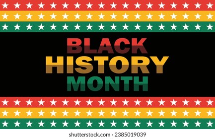 Black History Month Background. Vector illustration. Suitable for greeting card, poster and banner.
