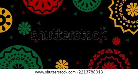 Black history month background. Vector web banner, poster, card for social media, networks. Illustration Black history month with copy space. African american history.