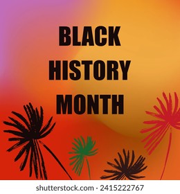 Black history month background.Vector illustration template for background, banner, card, poster with text inscription