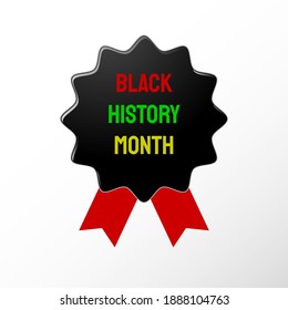 Black History Month - badge with ribbon