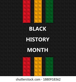 Black History Month banner or card template. Celebration of African culture. Celebrated in February in the US and Canada. 