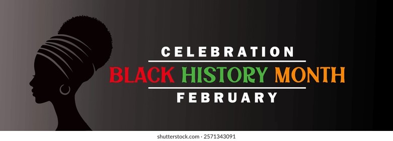 Black History Month banner. Black History Month celebration Banner Vector. Cartoon Vector Illustration for Poster, Banner