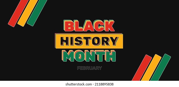 black history month banner design vector illustration