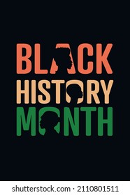 Black History Month banner. Flat vector illustration.