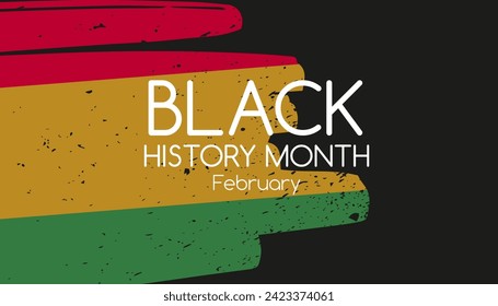 Black History Month banner. Flat vector illustration.