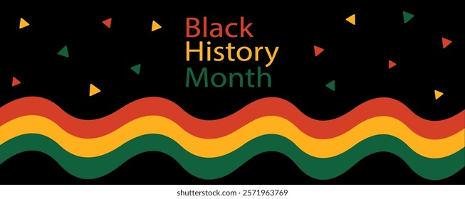 Black history month banner. Black history honoring the past, inspiring the future. Vector illustration design graphics. Flat template for background, banner, card, poster