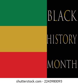 Black history month banner, illustration vector art