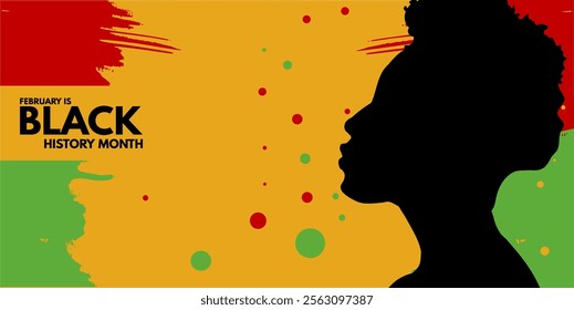 Black History Month - banner, poster vector illustration