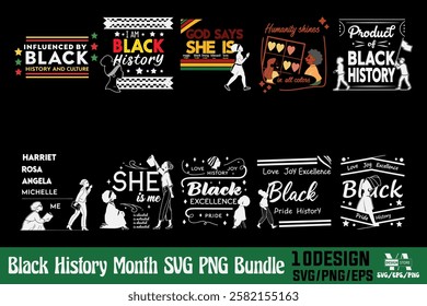 Black History Month banner, poster, template with flag and fist hand icon on white background. Black history month logo, sticker, label, tag for Africa American