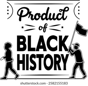 Black History Month banner, poster, template with flag and fist hand icon on white background. Black history month logo, sticker, label, tag for Africa American