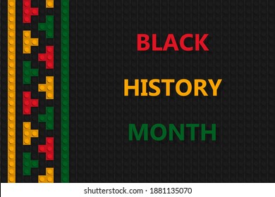 Black history month banner template. African culture appreciation, celebrated in February in the US and Canada.