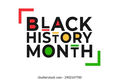 Black History Month Banner. Vector Illustration Of Design Template For National Holiday Poster Or Card. Annual Celebration In February In USA And Canada, October In UK