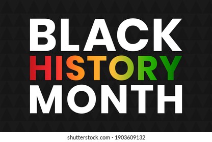 Black History Month banner. Vector illustration of design template for national holiday poster or card. Annual celebration in february in USA and Canada, october in UK