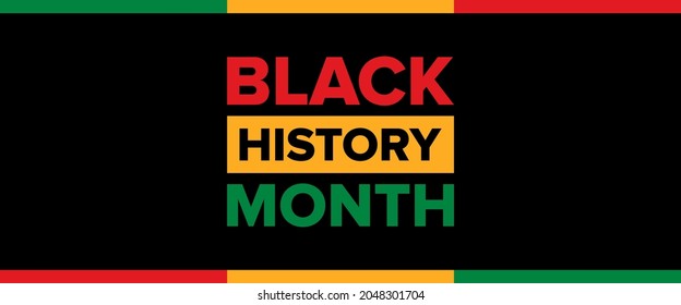 Black History Month Banner Vector