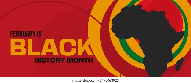 Black history month banner - vector illustration