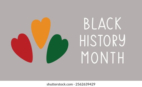 Black history month banner vector template for background, banner, card, poster