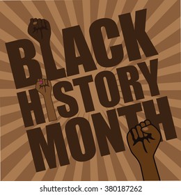 Black History Month burst design. EPS 10 vector.