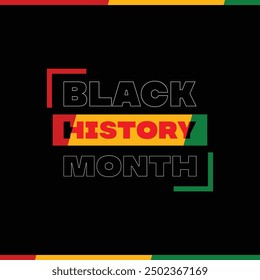 black history month calligraphy vecctor template