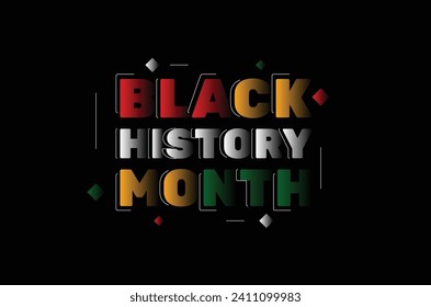 Black history month celebrate design template background event