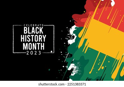 Black history month celebrate February 2023. vector illustration design graphic Black history month