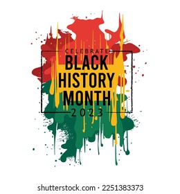 Black history month celebrate February 2023. vector illustration design graphic Black history month