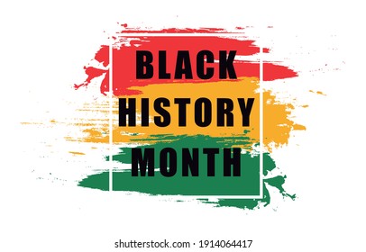 Black History Month Celebrate Text Vector Illustration. Template for Background, Banner, Card, Poster.
