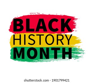 Black History Month celebrate. Vector African American History Grunge Design Element for poster, print, card, banner, background