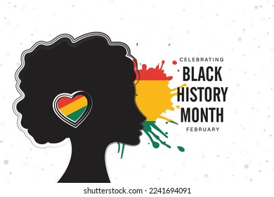 Black history month celebrate. Vector illustration design graphic black history month.