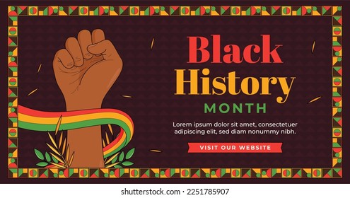 El mes de la historia negra se celebra. gráfico de diseño de ilustraciones vectoriales Mes de historia negra.