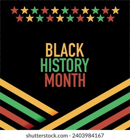 Black history month celebrate. vector illustration design graphic Black history month. Freedom or Emancipation day. Annual American holiday, Horizontal banner vector illustration.
