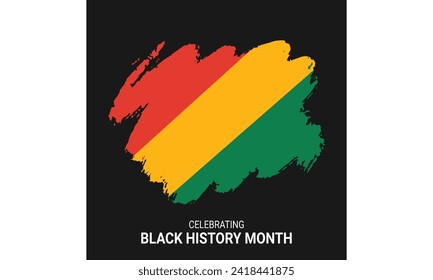 Black history month celebrate. Vector illustration design graphic Black history month. badge, Black history month creative design for social media ads, February.
