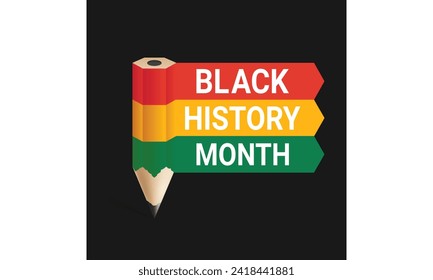 Black history month celebrate. Vector illustration design graphic Black history month. badge, Black history month creative design for social media ads, February.