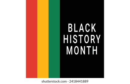 El mes de la historia negra se celebra. Gráfico de diseño de ilustración vectorial Mes de historia negra. badge, Black History month creative design para anuncios de medios sociales, febrero.