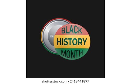 Black history month celebrate. Vector illustration design graphic Black history month. badge, Black history month creative design for social media ads, February.