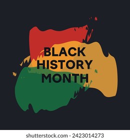 Black history month celebrate. vector illustration on black background. design graphic. Brashes