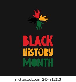 Black history month celebrate vector illustration,  African American History, Black History Month background, poster, card Vector, Celebrating Black History Month. American and African People.