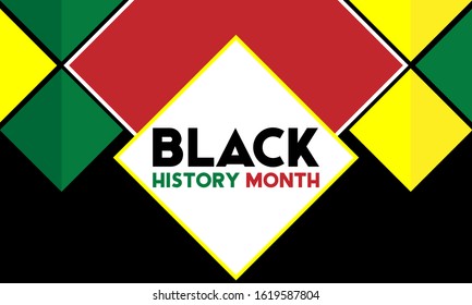 Black History Month. Celebrated annually in February in the USA and Canada, October in Great Britain . Background, poster, greeting card, banner design. Vector EPS 10.