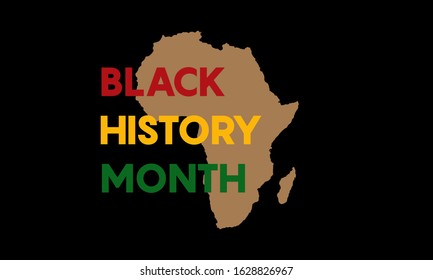 Black History Month. Celebrated annually in February in the USA and Canada, October in Great Britain . Background, poster, greeting card, banner design. Vector EPS 10.