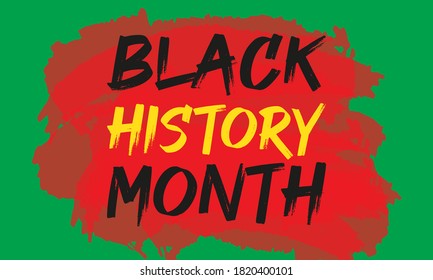 Black History Month. Celebrated annually in February in the USA and Canada, October in Great Britain . Background, poster, greeting card, banner design. Vector EPS 10.