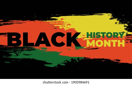 Black History Month. Celebrated annually in February in the USA and Canada, October in Great Britain . Background, poster, greeting card, banner design. Vector EPS 10.