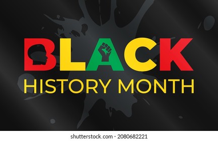 Black History Month. Celebrated annually in February in the USA and Canada, October in Great Britain . Background, poster, greeting card, banner design. Vector EPS 10.